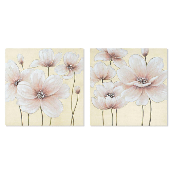 Tablou Home ESPRIT Shabby Chic 80 x 3 x 80 cm (2 Unități)
