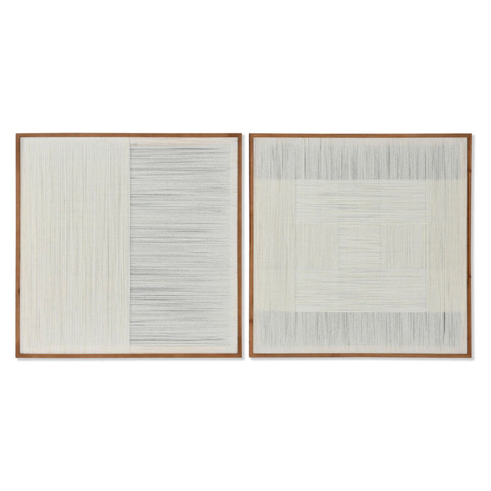 Tablou Home ESPRIT Urban 80 x 3 x 80 cm (2 Unități)