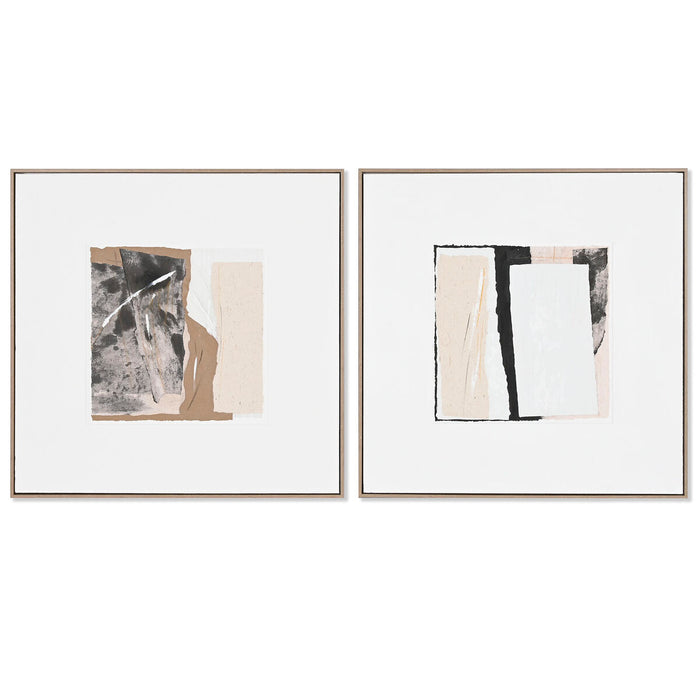 Tablou Home ESPRIT Abstract Urban 82,3 x 4,5 x 82,3 cm (2 Unități)