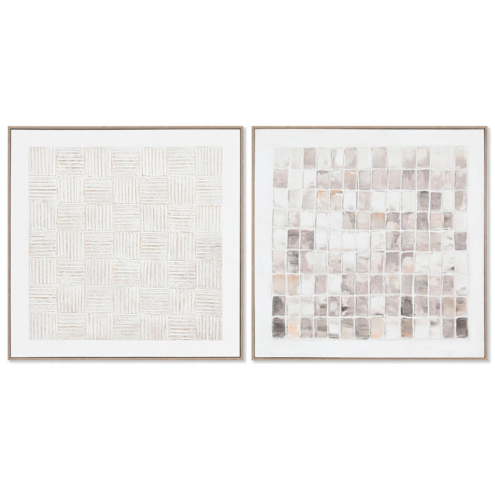 Tablou Home ESPRIT Abstract Urban 82,2 x 4,5 x 82,2 cm (2 Unități)