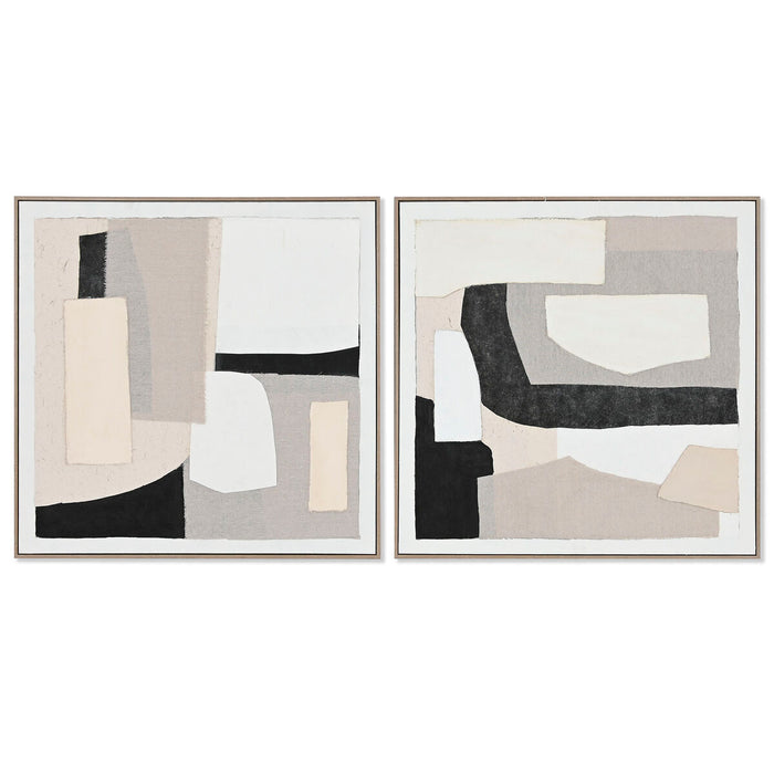 Tablou Home ESPRIT Abstract Urban 82,3 x 4,5 x 82,3 cm (2 Unități)