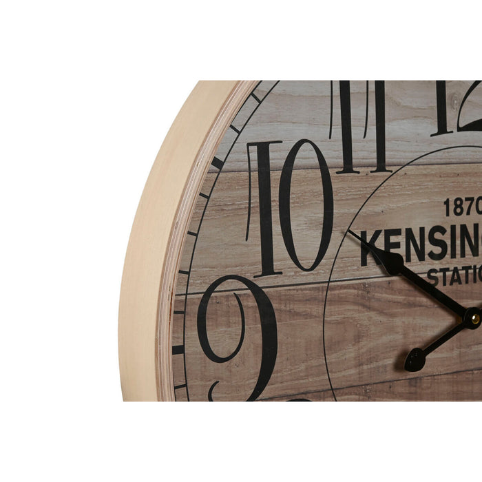 Ceas de Perete Home ESPRIT Kensington Alb Geam Lemn MDF 53 x 6 x 53 cm (2 Unități)