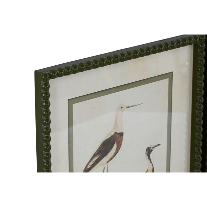 Tablou Home ESPRIT Păsări Cottage 40 x 2,5 x 54 cm (6 Unități)