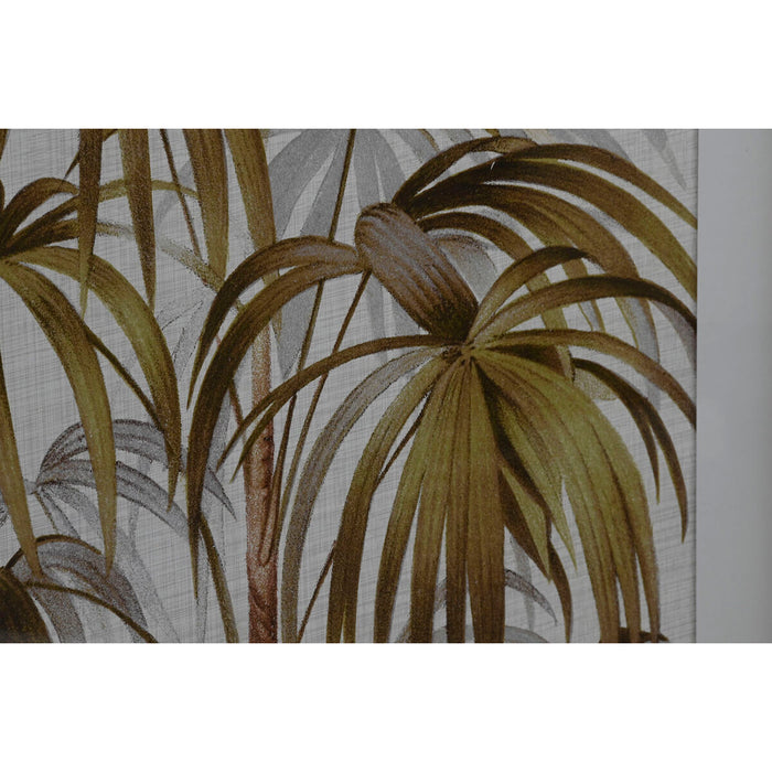 Tablou Home ESPRIT Palmieri Tropical 55 x 2,5 x 70 cm (4 Unități)