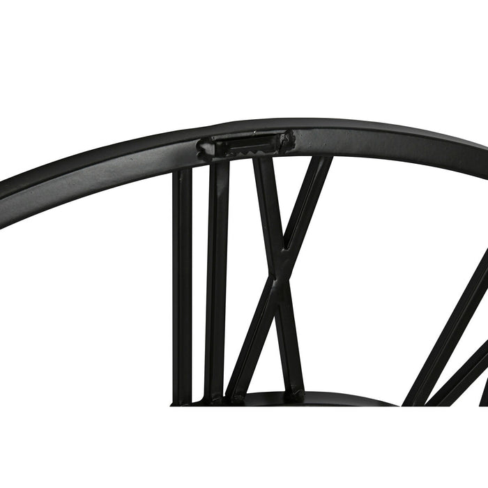 Ceas de Perete Home ESPRIT Alb Negru Metal 80 x 3 x 80 cm (2 Unități)