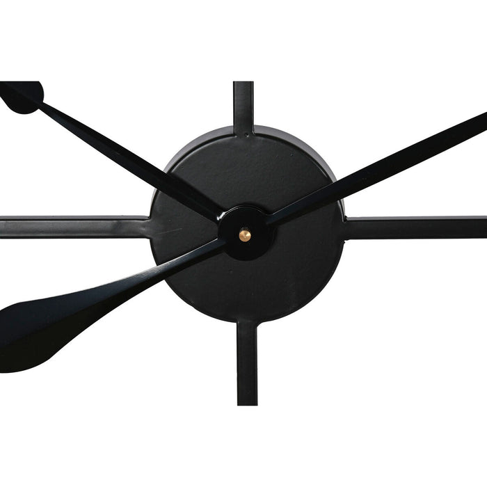 Ceas de Perete Home ESPRIT Negru Metal 100 x 3 x 100 cm