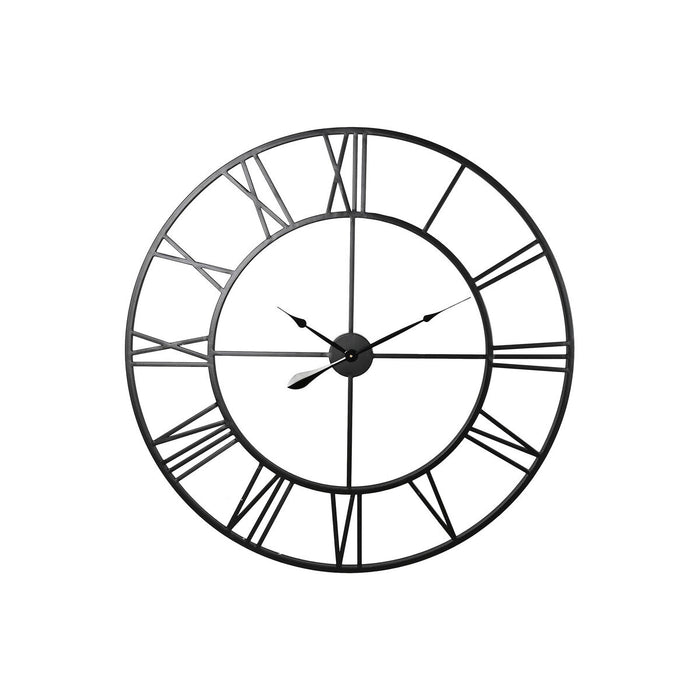 Ceas de Perete Home ESPRIT Negru Metal 100 x 3 x 100 cm