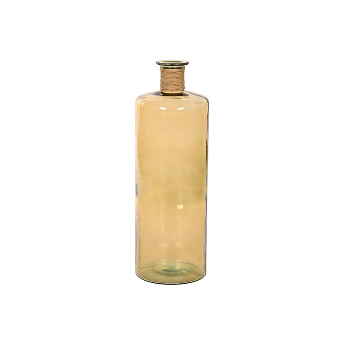 Vază Home ESPRIT Galben Въже Sticlă Temperată 25 x 25 x 75 cm