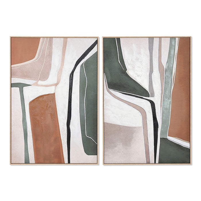 Tablou Home ESPRIT Abstract Urban 83 x 4,5 x 123 cm (2 Unități)