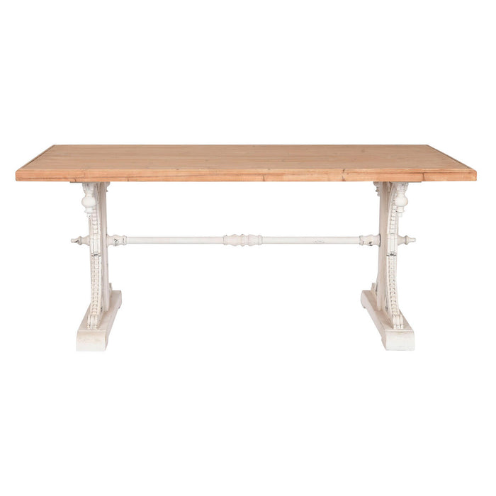 Masă de Sufragerie Home ESPRIT Alb Natural Brad Lemn MDF 180 x 90 x 76 cm