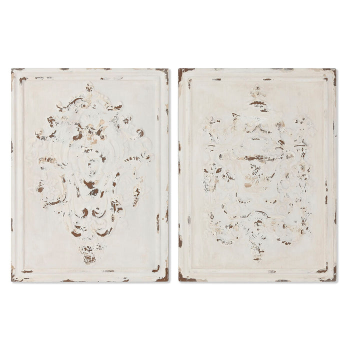 Decorațiune de Perete Home ESPRIT Alb Neoclasic murat 58 x 4,5 x 78 cm (2 Unități)
