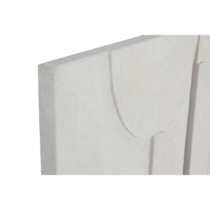 Decorațiune de Perete Home ESPRIT Alb Modern 80 x 5 x 120 cm (2 Unități)