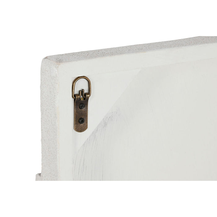 Decorațiune de Perete Home ESPRIT Alb Modern murat 80 x 6 x 80 cm (2 Unități)