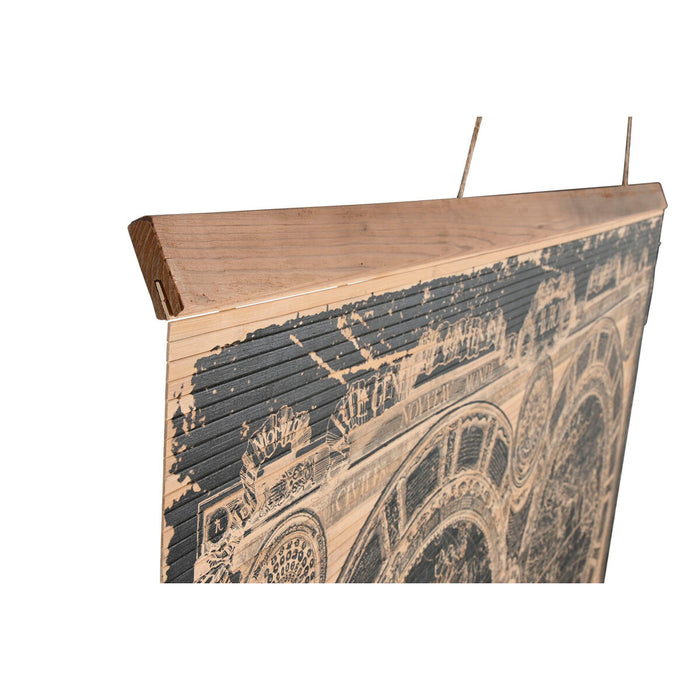Decorațiune de Perete Home ESPRIT Negru Natural Harta Lumii 149 x 2 x 105 cm