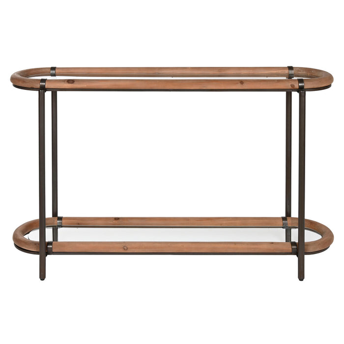 Consolă Home ESPRIT Geam Brad 131 x 36 x 81 cm