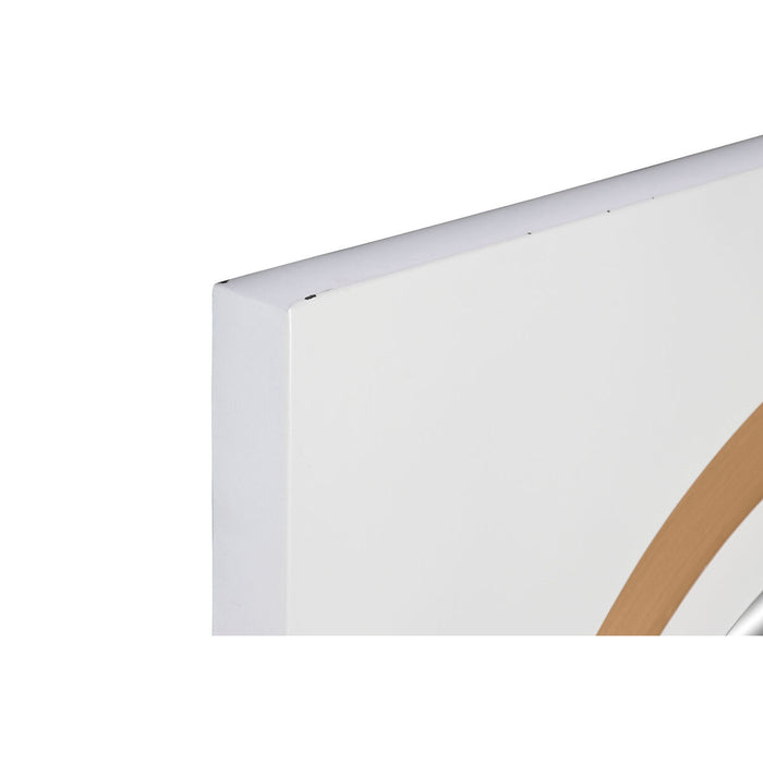 Oglindă de perete Home ESPRIT Alb Auriu* Geam Fier 90 x 4 x 90 cm