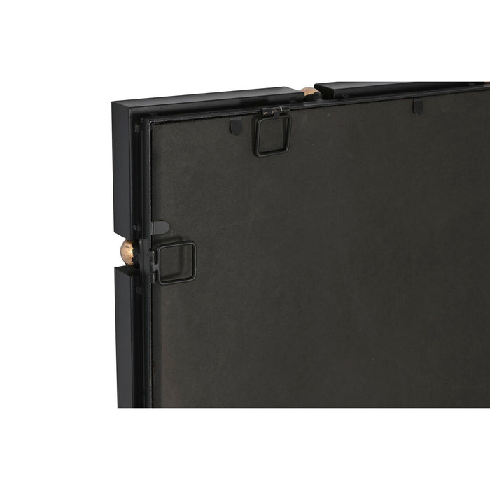 Oglindă de perete Home ESPRIT Negru Auriu* Geam Fier 64,5 x 5 x 96,5 cm