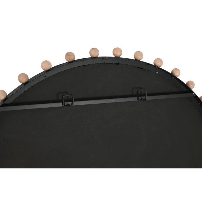 Oglindă de perete Home ESPRIT Negru Natural Geam Fier Modern Mingi 113 x 4,5 x 113 cm