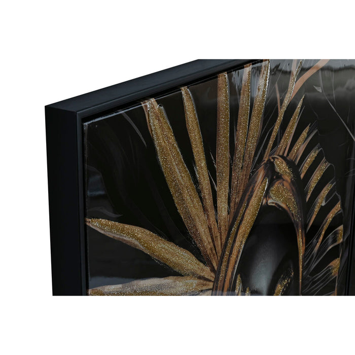 Tablou Home ESPRIT Modern Africană 80 x 3,5 x 120 cm (2 Unități)