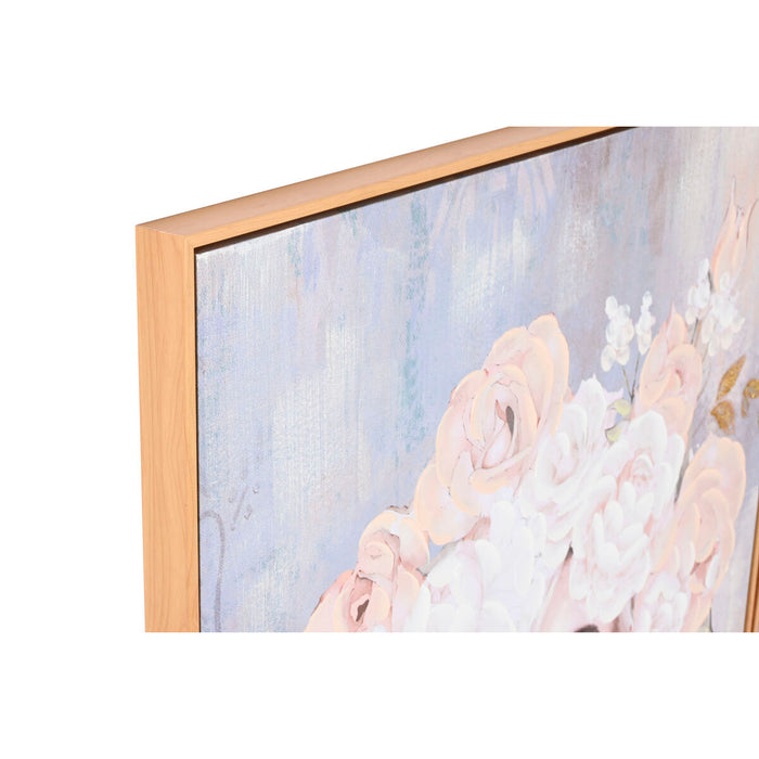 Tablou Home ESPRIT Květiny Modern 70 x 3,5 x 100 cm (2 Unități)