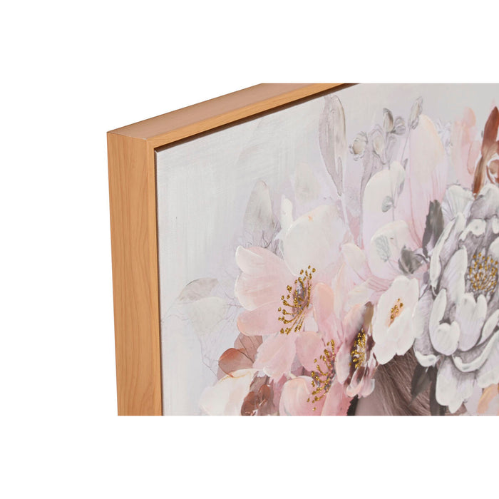 Tablou Home ESPRIT Květiny Modern 70 x 3,5 x 100 cm (2 Unități)