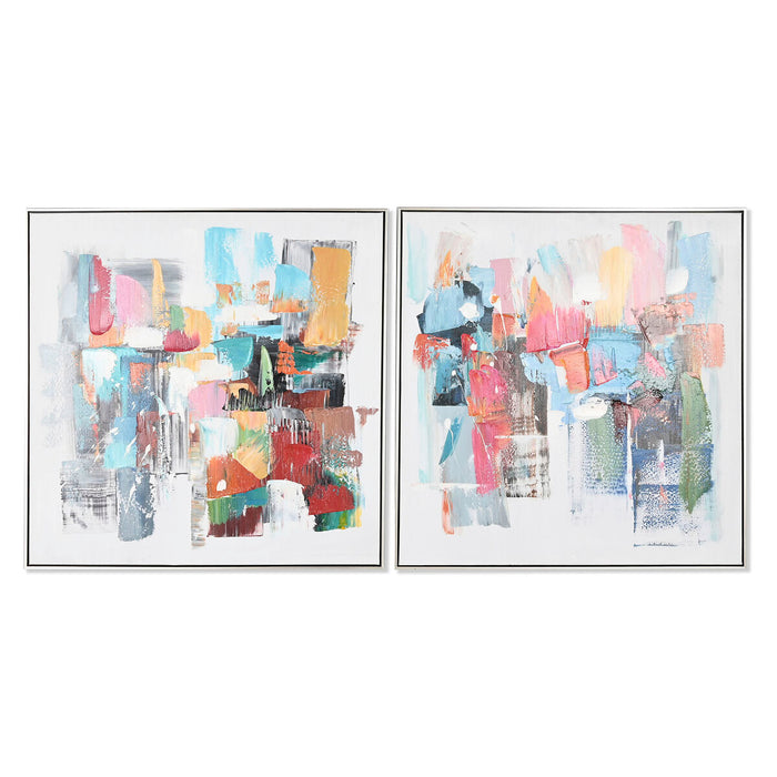 Tablou Home ESPRIT Abstract Modern 82 x 4,5 x 82 cm (2 Unități)