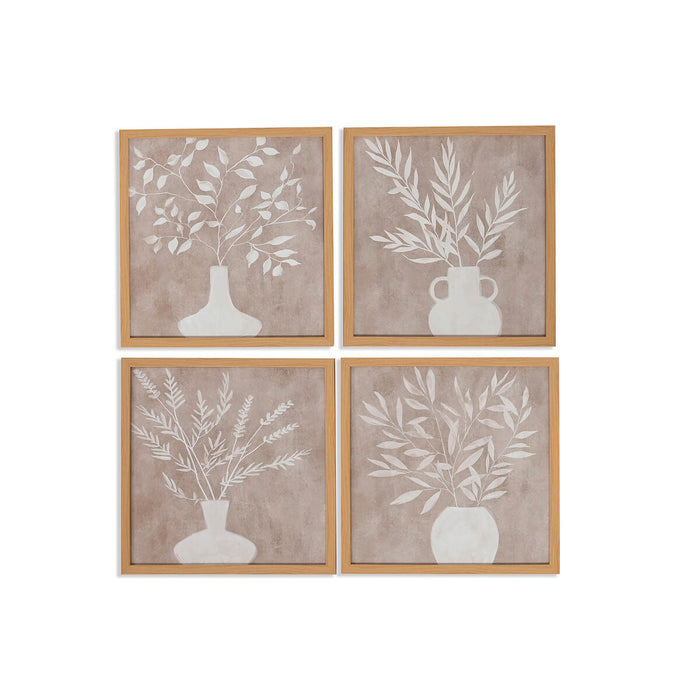 Tablou Home ESPRIT Vază Scandinav 30 x 2 x 30 cm (2 Unități)