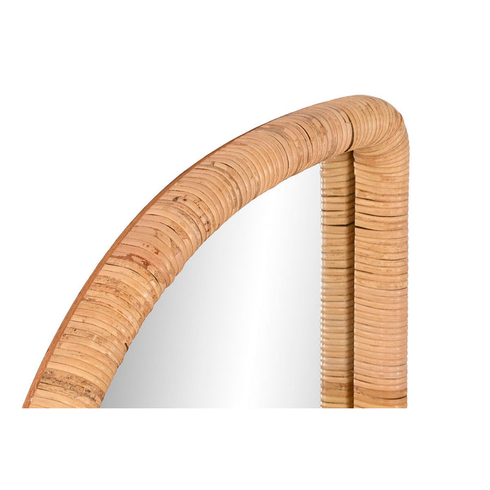 Oglindă de perete Home ESPRIT Natural Geam Ratan Modern Scandi 50 x 4 x 120 cm