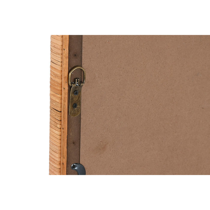 Oglindă de perete Home ESPRIT Natural Geam Ratan Modern Scandi 50 x 4 x 120 cm