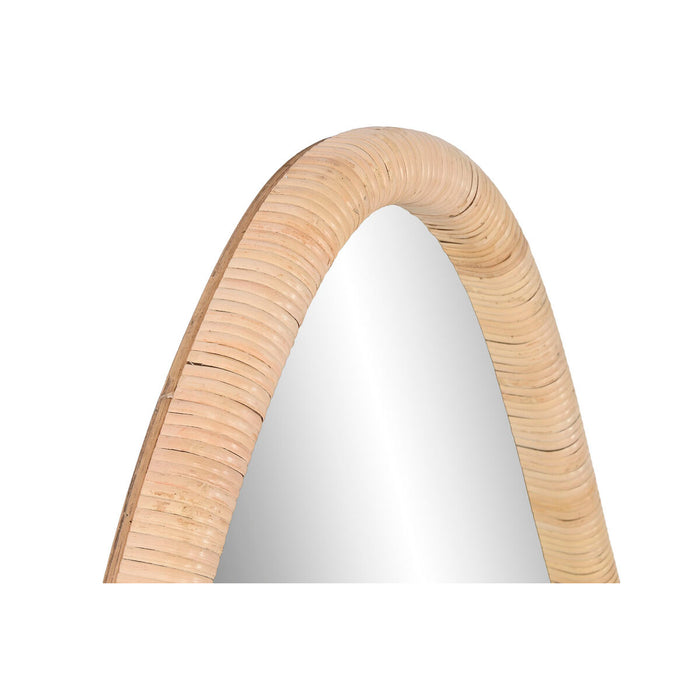 Oglindă de perete Home ESPRIT Natural Geam Ratan Scandi 53 x 4 x 125 cm