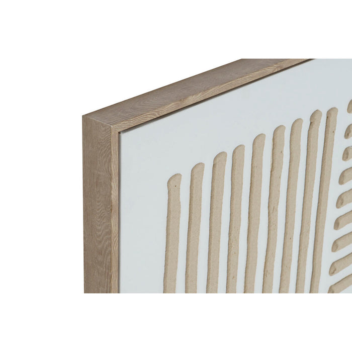 Tablou Home ESPRIT Alb Bej Scandinav 83 x 4,5 x 83 cm (2 Unități)