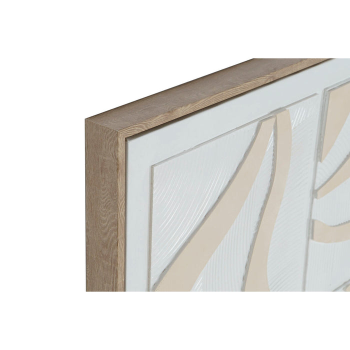 Tablou Home ESPRIT Alb Bej Abstract Scandinav 83 x 4,5 x 83 cm (2 Unități)