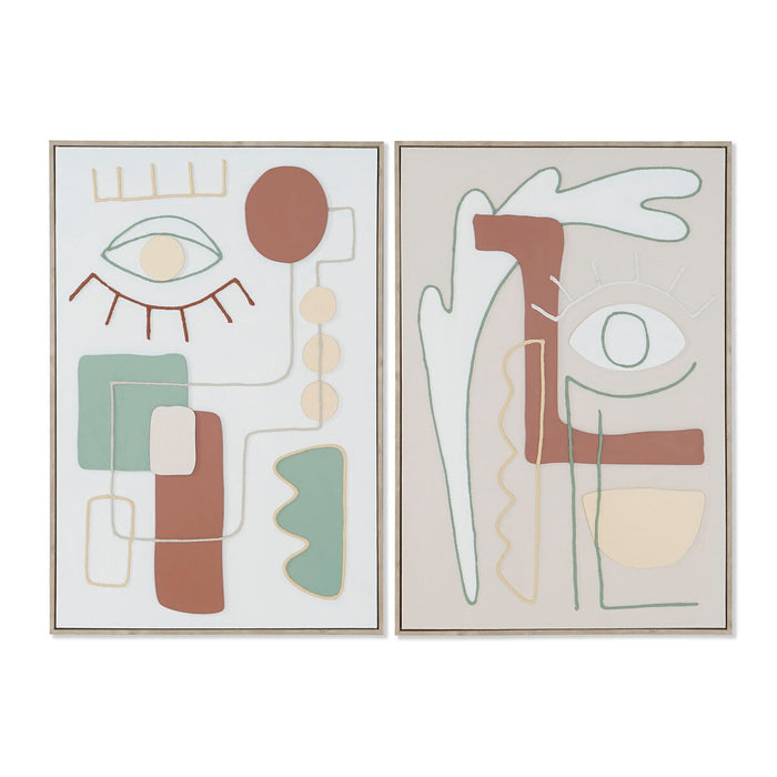 Tablou Home ESPRIT Abstract Urban 62,5 x 3 x 92,5 cm (2 Unități)