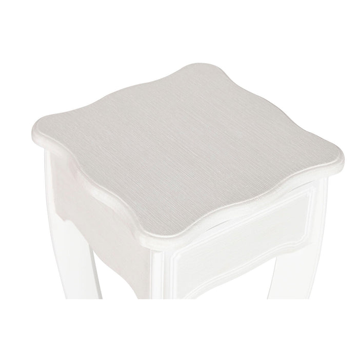 Set de 2 mese Home ESPRIT Alb Lemn MDF 30 x 30 x 76,5 cm