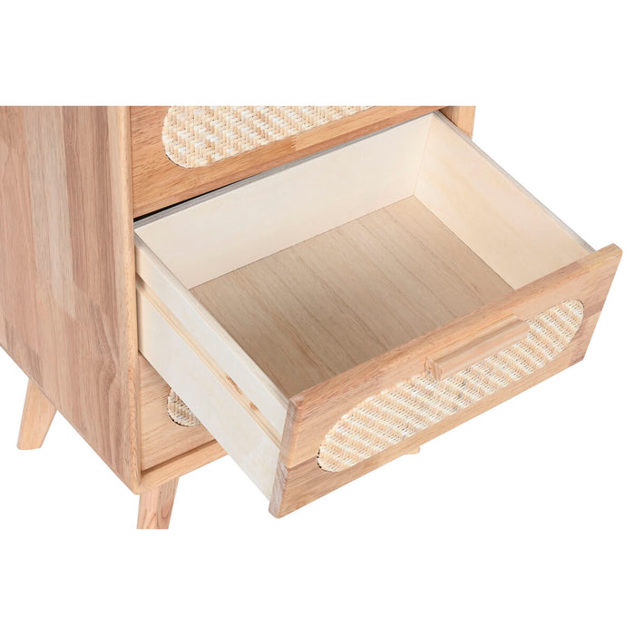 Dulap cu Sertare Home ESPRIT Natural Metal Lemn de cauciuc 40 x 30 x 78 cm