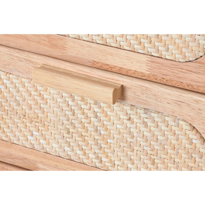 Dulap cu Sertare Home ESPRIT Natural Metal Lemn de cauciuc 40 x 30 x 78 cm