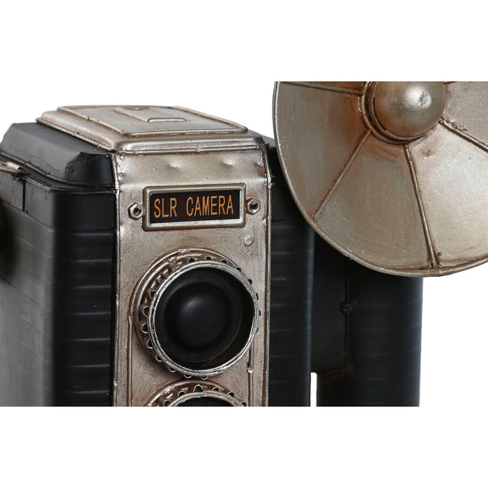 Figură Decorativă Home ESPRIT Negru Argintiu Aparat foto Vintage 25 x 14 x 24 cm