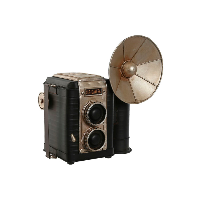 Figură Decorativă Home ESPRIT Negru Argintiu Aparat foto Vintage 25 x 14 x 24 cm