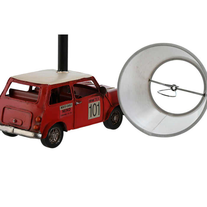 Lampă de masă Home ESPRIT Alb Roșu Lin Metal 20 x 14 x 27 cm