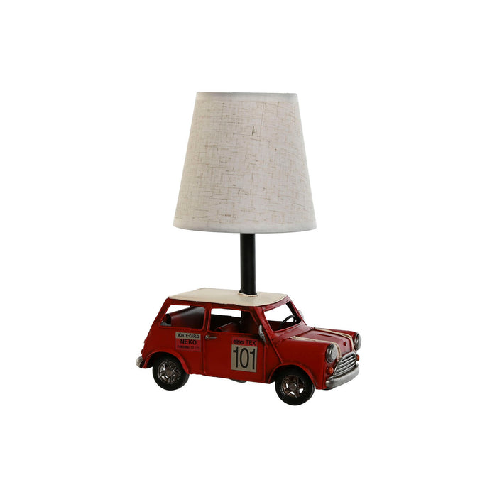 Lampă de masă Home ESPRIT Alb Roșu Lin Metal 20 x 14 x 27 cm