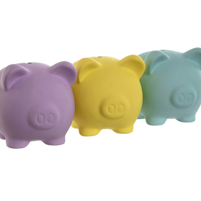 Pușculiță Home ESPRIT Dolomite Porc 13,5 x 11 x 11,5 cm (3 Unități)
