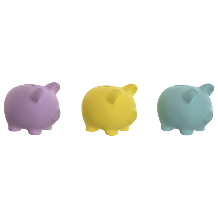 Pușculiță Home ESPRIT Dolomite Porc 13,5 x 11 x 11,5 cm (3 Unități)