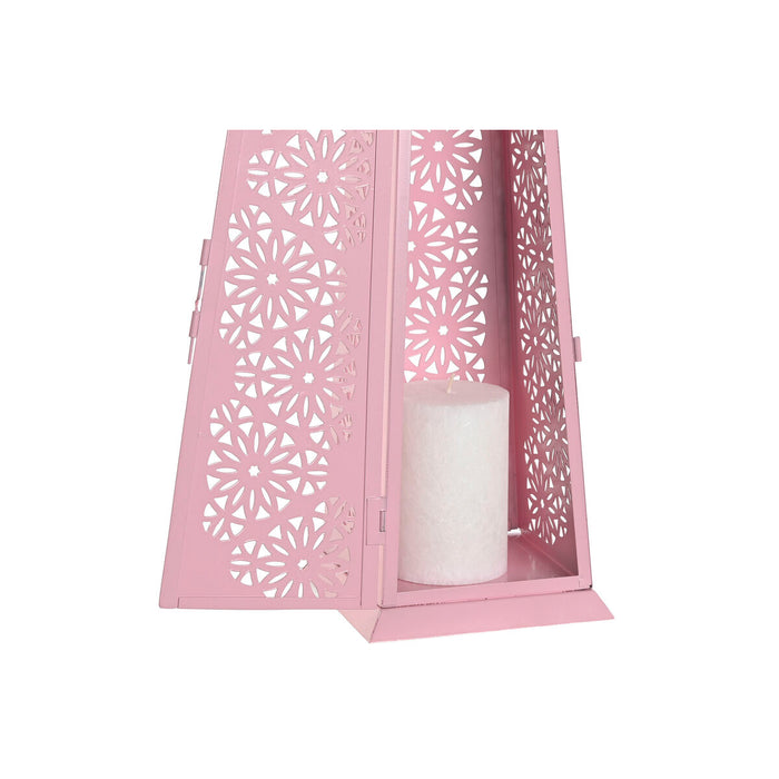 Lucerna Home ESPRIT Alb Verde Roz Metal Aluminiu Shabby Chic 13 x 13 x 43 cm (4 Unități)