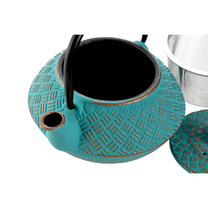 Ceainic Home ESPRIT Albastru Verde Oțel inoxidabil Fier 400 ml (3 Unități)