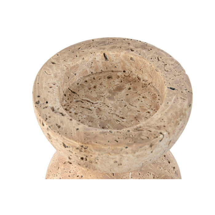 Suport de Lumânări Home ESPRIT Bej Magneziu 12 x 12 x 12,7 cm