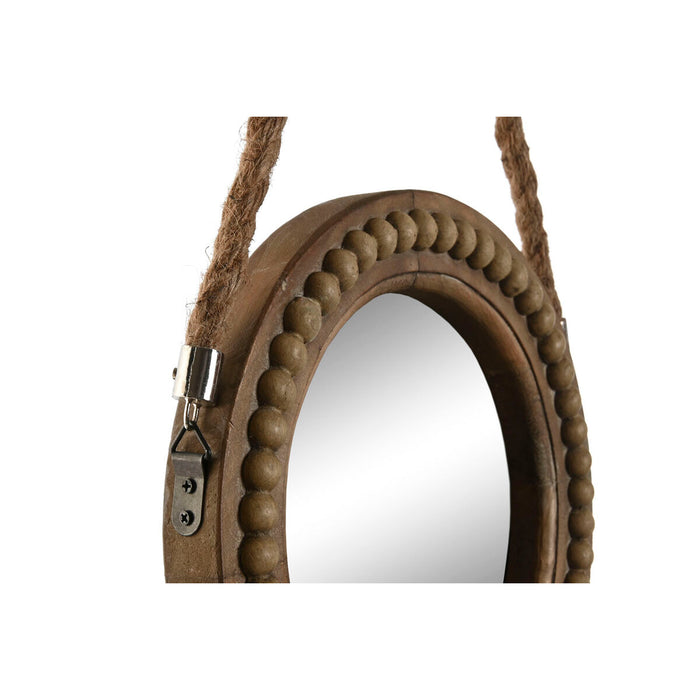 Oglindă de perete Home ESPRIT Maro Lemn Въже Colonial Mingi 28 x 4 x 61 cm