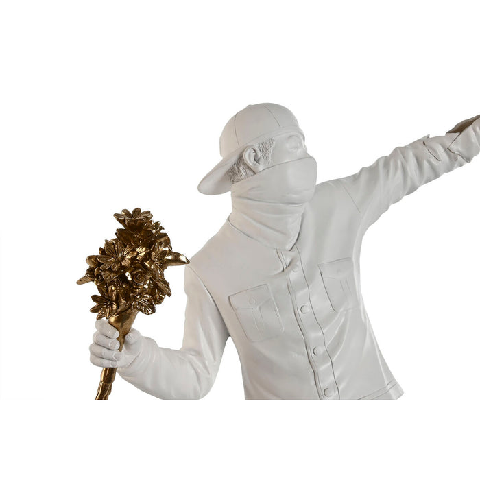 Figură Decorativă Home ESPRIT Alb Auriu* 41 x 24 x 66 cm