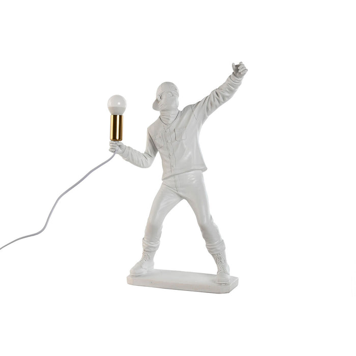 Lampă de masă Home ESPRIT Alb Auriu* Rășină 220 V 32 x 13 x 52 cm