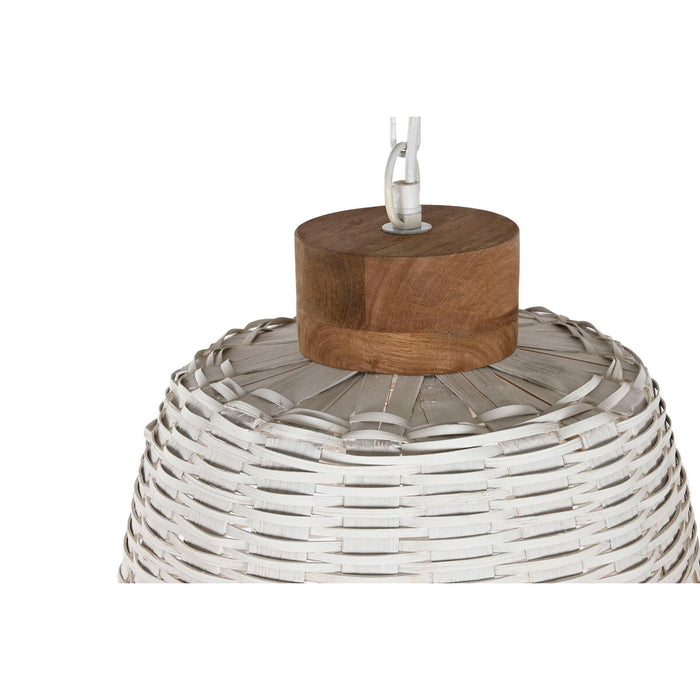 Lustră Home ESPRIT Alb Bambus Lemn de mango 50 W 48 x 48 x 57 cm