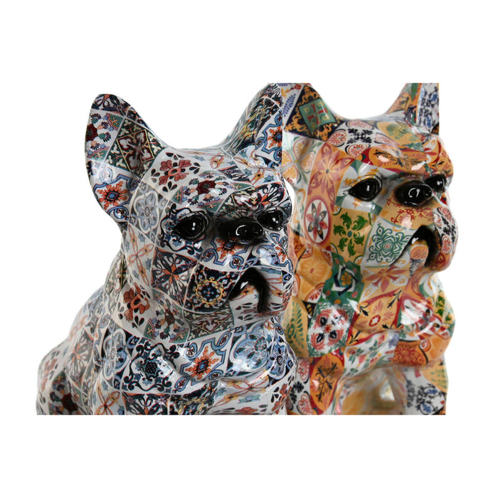 Figură Decorativă Home ESPRIT Multicolor Câine Mediterană 10 x 13 x 16 cm (2 Unități)